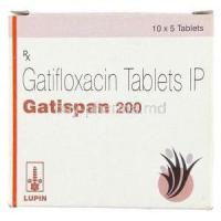 Gatispan, Generic  Tequin, Gatifloxacin 200 mg