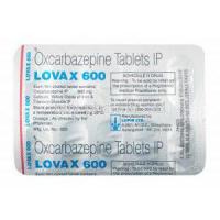 Lovax, Oxcarbazepine 600mg tablets back