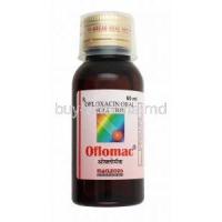 Oflomac Oral Solution 60ml, Ofloxacin 50mg bottle
