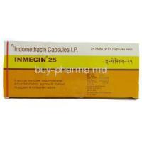 Inmecin, Generic  Indocin,  Indomethacin 25 Mg Box
