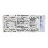 I-Site Plus, Lutein, Astaxianthin and L-Glutathione tablets back