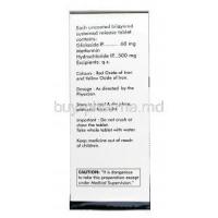 Dianorm-M OD, Gliclazide 60mg + Metformin 500mg, SR Tablet, Box information