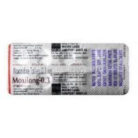 Moxilong, Moxonidine 0.3 mg, Tablet, Sheet information