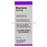 Dorzox, Dorzolamide Eye drop (Cipla)  Directions