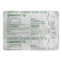 Carodyl 75mg tablets back