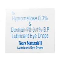 Tears Naturale II Lubricant Eye Drops, Hydroxypropyl Methyl Cellulose and Dextran 10ml box top