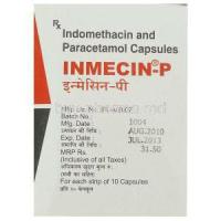 Inmecin-P,  Indomethacin/ Paracetamol Capsule Box