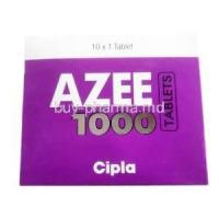 Azee, Azithromycin 1000mg, Cipla, Box side view-2