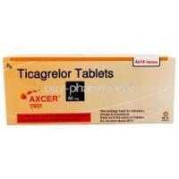 Axcer, Ticagrelor 60mg,Sun Pharmaceutical Industries, Box information, Caution