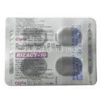 Rizact 10, Rizatriptan Benzoate 10mg, Cipla, Blisterpack information