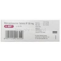 6-MP, Mercaptopurine 50 mg, Zydus Cadila, Box information, Mfg date, Exp date