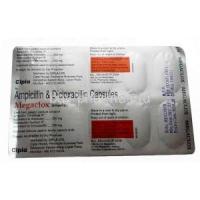Megaclox, Ampicillin 250 mg/ Cloxacillin 250 mg 10 capsules, Cipla, Blisterpack information