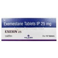 Exesin, Exemestane 25mg, Medion Biotech, Box front view