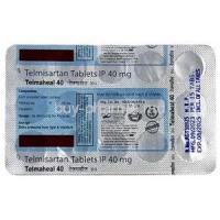 Telmaheal 40, Telmisartan 40mg, Healing Pharma India, Blisterpack information