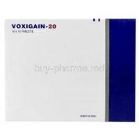 Voxigain-20, Vortioxetine 20mg, 100tablets, Torrent Pharmaceuticals Ltd, Box top view
