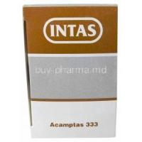 Acamptas, Acamprosate 333 mg, Intas Pharmaceuticals Ltd, Box top view
