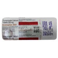 Acamptas, Acamprosate 333 mg, Intas Pharmaceuticals Ltd, Blisterpack information