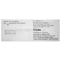 Reactin, Diclofenac Sodium 100mg, SR tablet, Cipla, Box information, Manuracturer