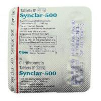 Synclar, Generic  Biaxin, Clanthromycin 500 mg packaging