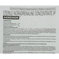 Adrenor, Generic Levophed, Noradrenaline Injection information sheet 1