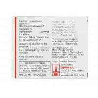 G-Cin, Generic  Factive, Gemifloxacin 320 mg Lupin manufacturer