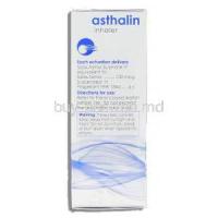 Asthalin, Salbutamol Pressurised Inhaler composition