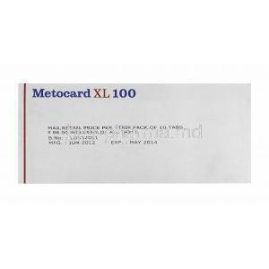 Metocard XL 100, Generic Lopressor, Metoprolol 100 mg batch