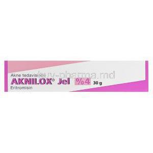 Aknilox Gel 30gm, Erythromycin 4% Box