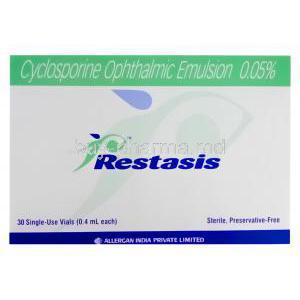 Restasis, Cyclosporine Ophthalmic Emulsion 0.05% Box