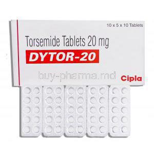Dytor , Generic Demadex,  Torsemide  20 Mg Tablet (Cipla)