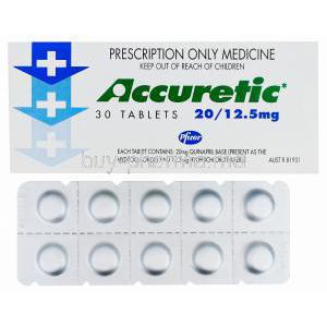 Accuretic, Quinapril 20mg and Hydrochlorothiazide 12.5mg