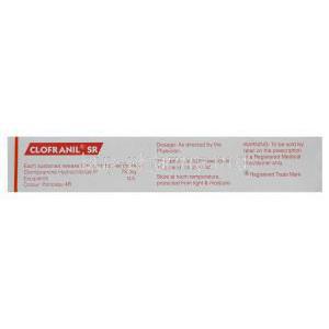 Clofranil SR, Generic Anafranil, Clomipramine Hydrochloride 75mg Sustained Release Box Information