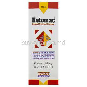 Ketomac Dandruff Treatment Shampoo, Generic Nizoral, Ketoconazole 2% 110ml Box
