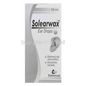 Solearwax Ear Drops, Paradichlorobenzene 2% Benzocaine 2.7% Chlorbutol 5% 10ml Box
