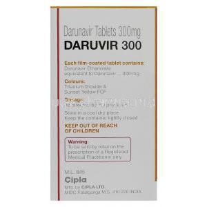 Daruvir 300, Generic Prezista, Darunavir 300mg Box Information