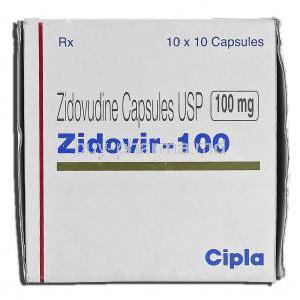 Zidovir, Zidovudine, 100 mg, Box