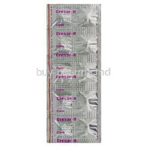 Cresar-H, Telmisartan 40mg and Hydrochlorothiazide 12.5mg Tablet Blister Pack Information