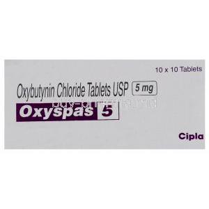 Oxyspas, Generic  Ditropan, Oxybutynin 5 mg (Cipla) manufacturer info