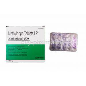 Alphadopa 500, Methyldopa 500mg Box Information