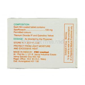 Zospar, Sparfloxacin 100 mg