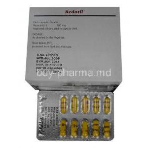 Racecadotril 100 mg Capsule and box