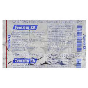 Fentoin ER, Generic  Dilantin, Phenytoin Sodium 100 mg (Sun Pharma) Capsule