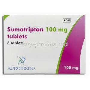 Sumatriptan, Sumatriptan 100 mg box