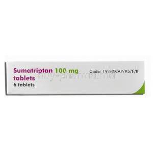 Sumatriptan, Sumatriptan 100 mg 6 tabs pack