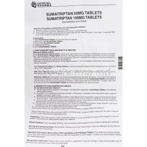 Sumatriptan, Sumatriptan 50 mg information sheet 1