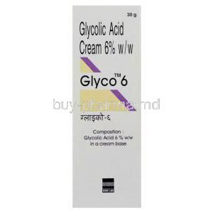 Glyco 6, Glycolic Acid  Cream 6% box