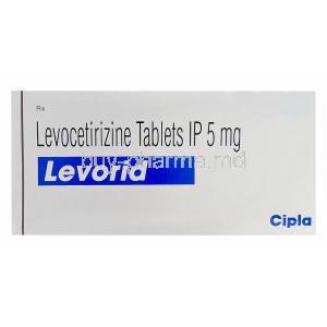 Levorid, Levocetirizine Hydrochloride 5mg Box