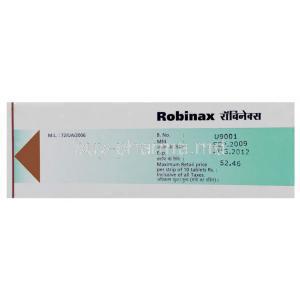 Robinax, Methocarbamol  Tablet Manufacturing info