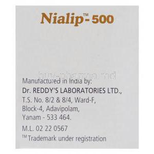 Generic Niaspan, Niacin  Nicotinic Acid 500 mg Tablet Manufacturer info