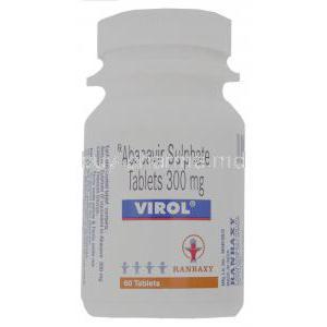 Virol, Generic  Ziagen, Abacavir 300 mg Ranbaxy